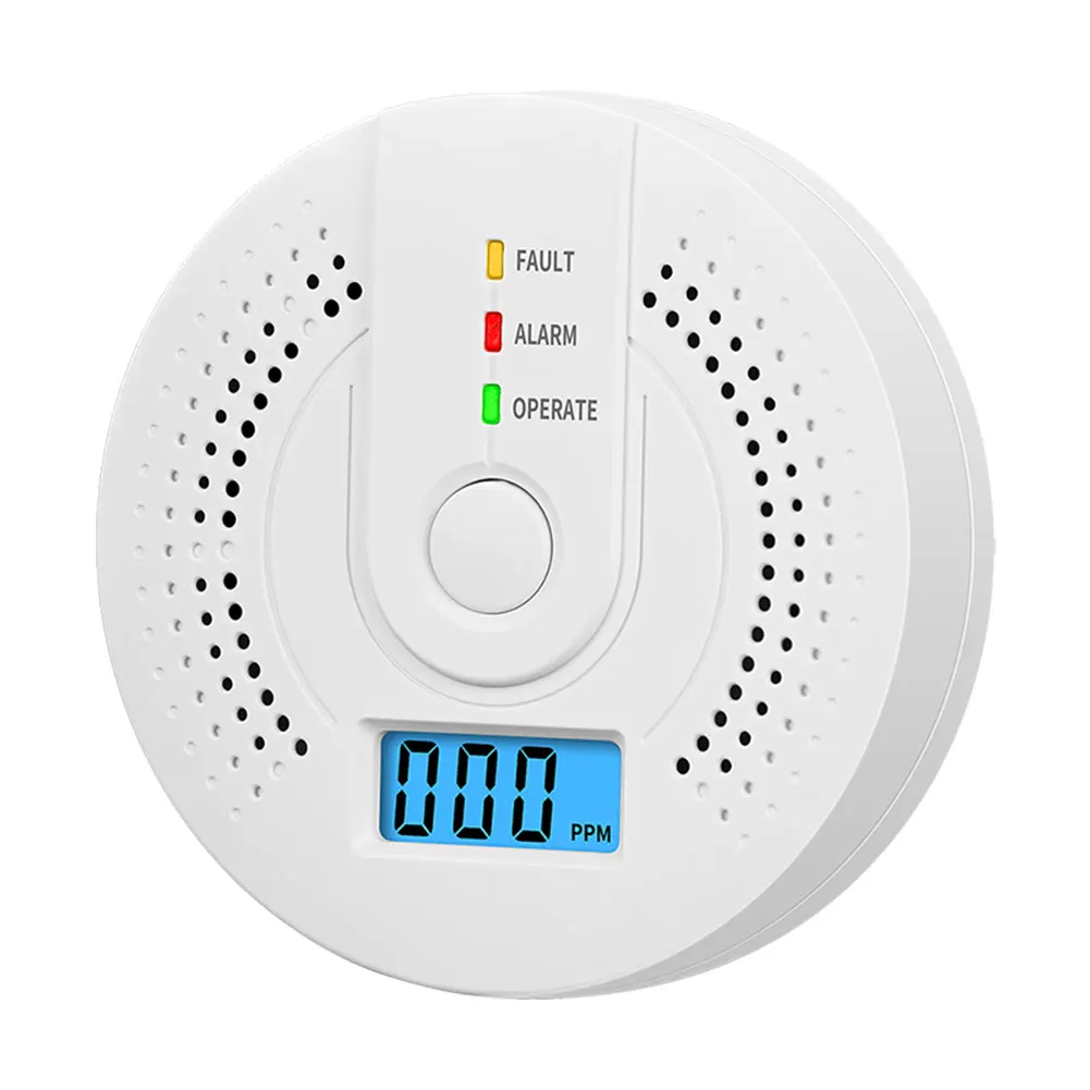 Carbon Monoxide Detector Carbon Monoxide Alarm Battery Powered Digital CO Detector Portable Wireless CO Alarm for Outdoor Travel