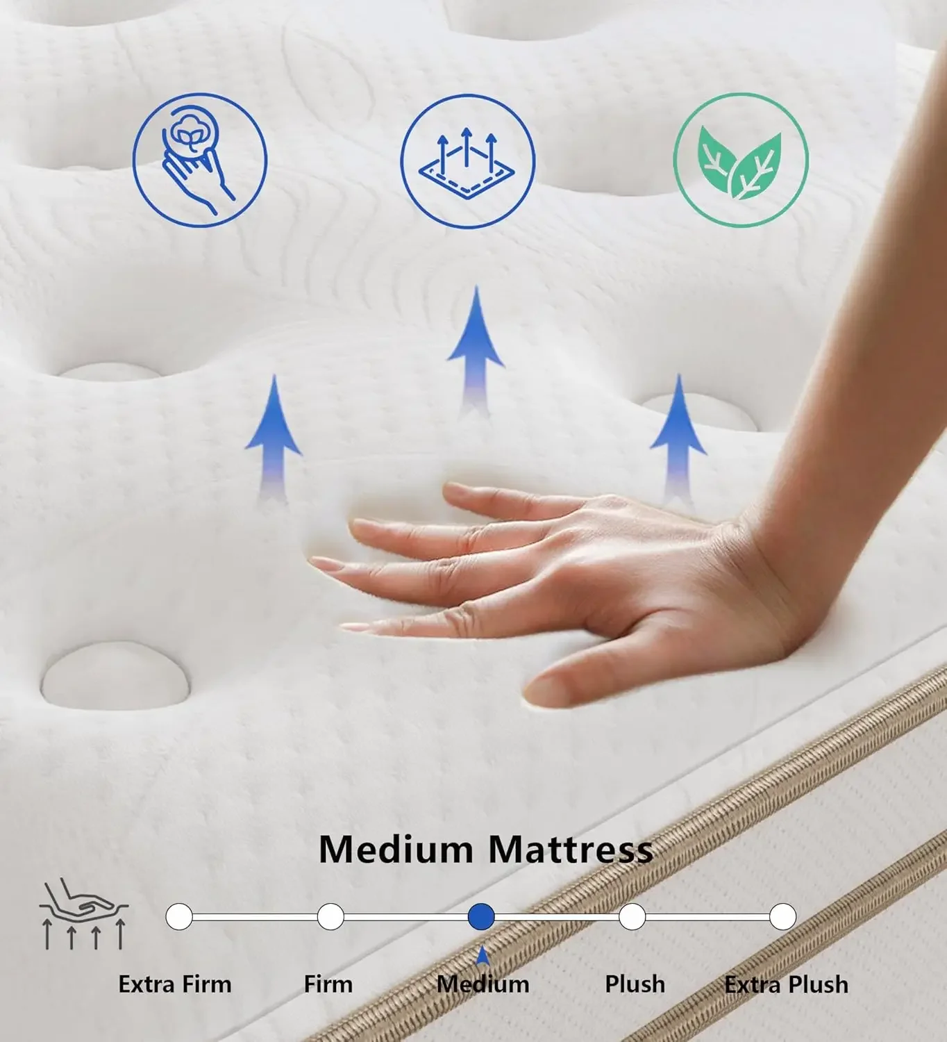 Queen Size Mattress,12 Inch Memory Foam Hybrid Mattress in a Box with Individual Pocket Spring