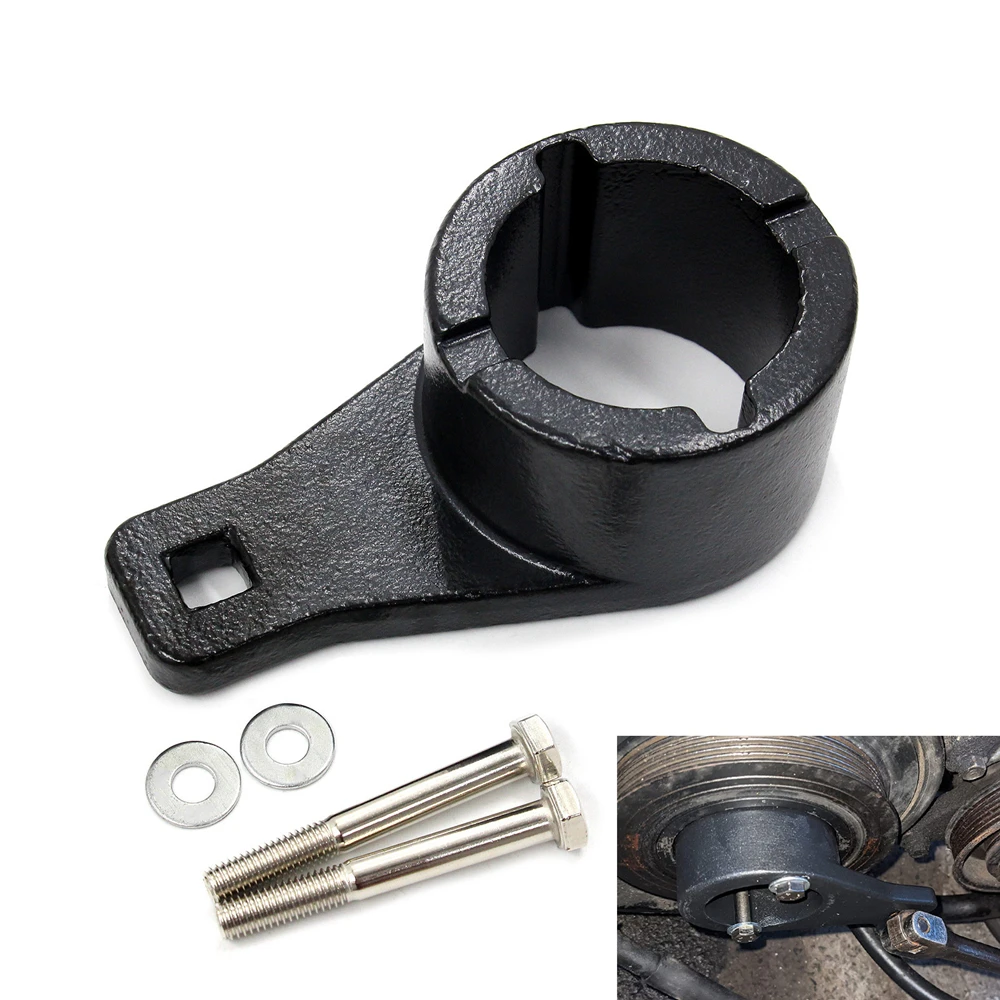 For Toyota For Lexus Crankshaft Damper Pulley Holding Holder Harmonic Tool with 2Pcs Crank Bolts