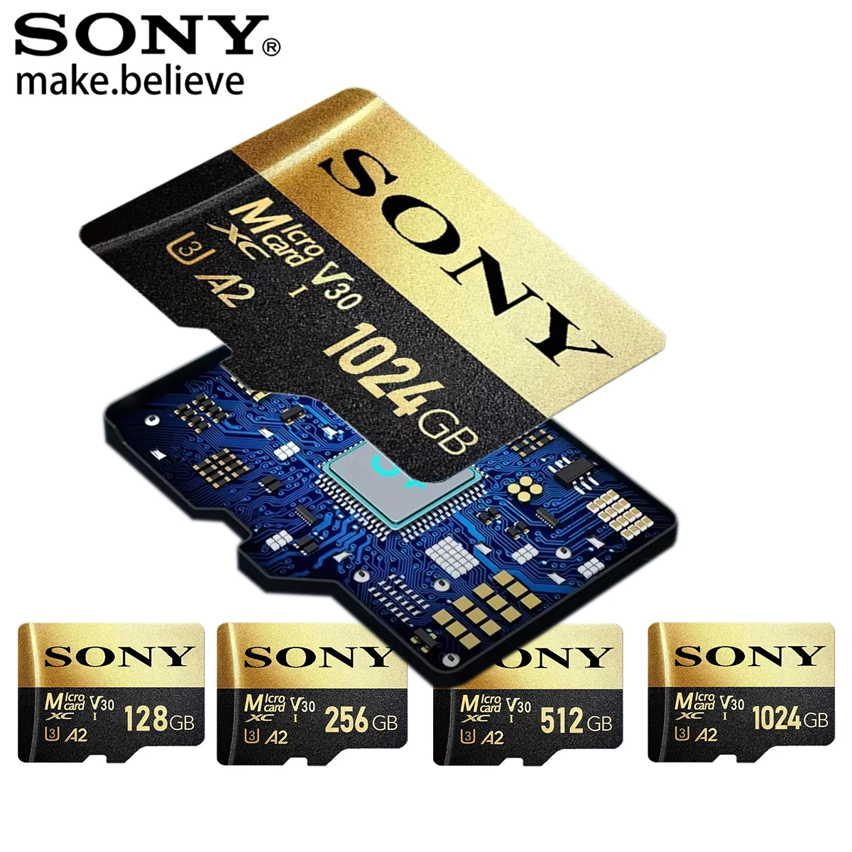 1 ТБ SONY Micro SD TF Card Class Memory Card 2568 ГБ 512 ГБ Высокоскоростная флэш-память Cartao De Memoria TF Mecard C10 для Xiao Mi