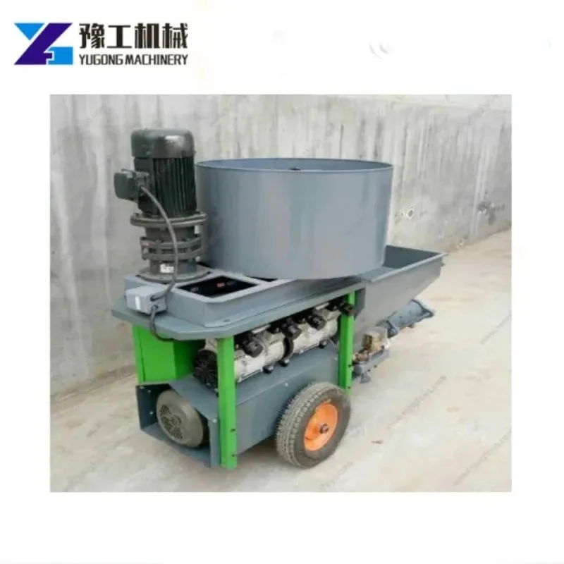 Hot Sale Concrete Mortar Spraying Plastering Machine Dry Mixer Automatic Plaster Cement Mortar Spray Gun Stucco Sprayer Machine