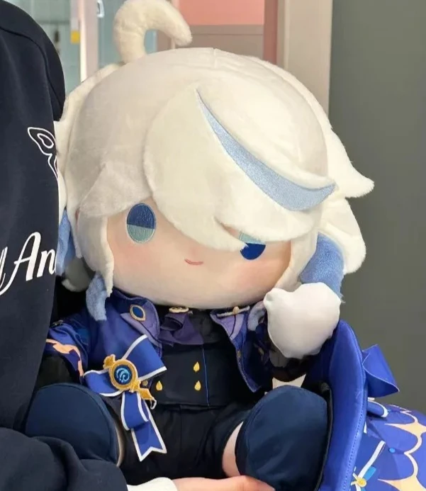

Anime Genshin Impact Furina 40CM Cartoon Sitting Posture Plush Cotton Doll Body with Clothes Pillow Dress Up Outfit Cosplay Toys