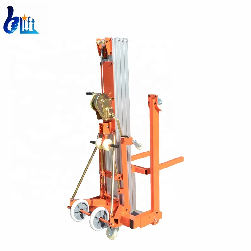 Warehouse Indoor Outdoor 3.5m 5m 6.5m 8m Manual Lifting Material Aluminum Mast Lifts For Sale