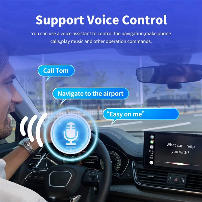 

【Top Picks】2-In-1 Wireless Carplay Adapter For IOS Android Auto Smart USB Plug & Play Ai Box For Kia Volvo