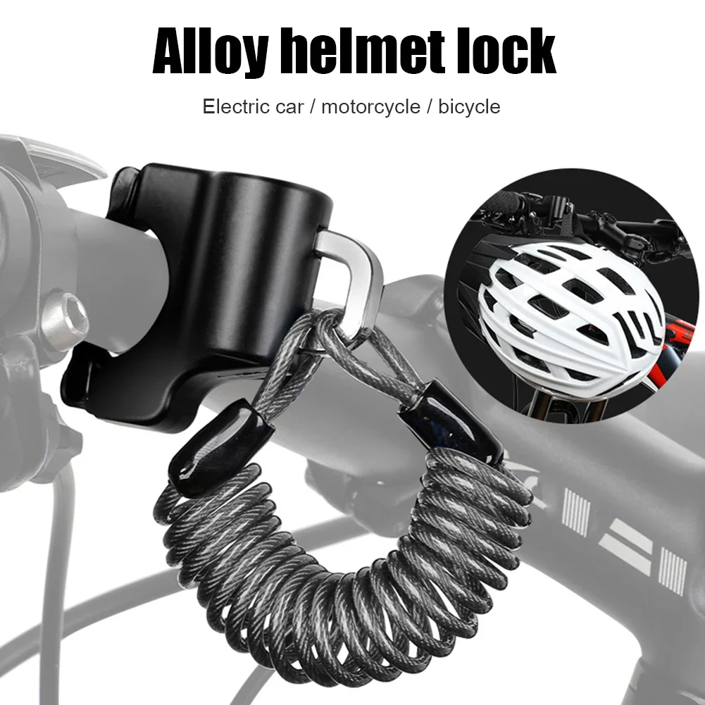 Bicycle Lock Mountain Bike Lock Anti-theft Portable Aluminum Alloy Security Steel Chain Motorcycle Helmet Lock Safety Padlock