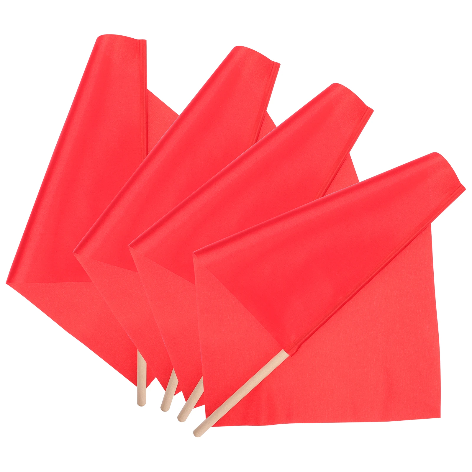 

4pcs Flags 30x40cm Lightweight Polyester Referee Hand Signal Flags for Racing Soccer Events Bright Colors Durable