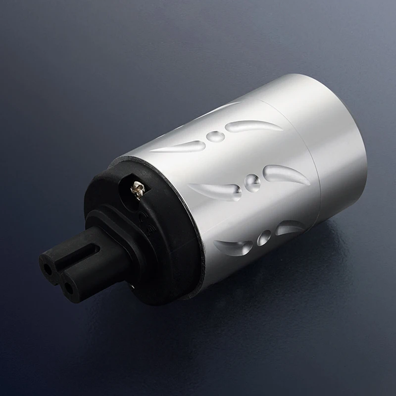 

Viborg VF518R VF518S VF518G 99.998% Pure Copper Silver Gold Rhodium Plated C7 Figure 8 IEC Power Plug for HiFi Power Cable