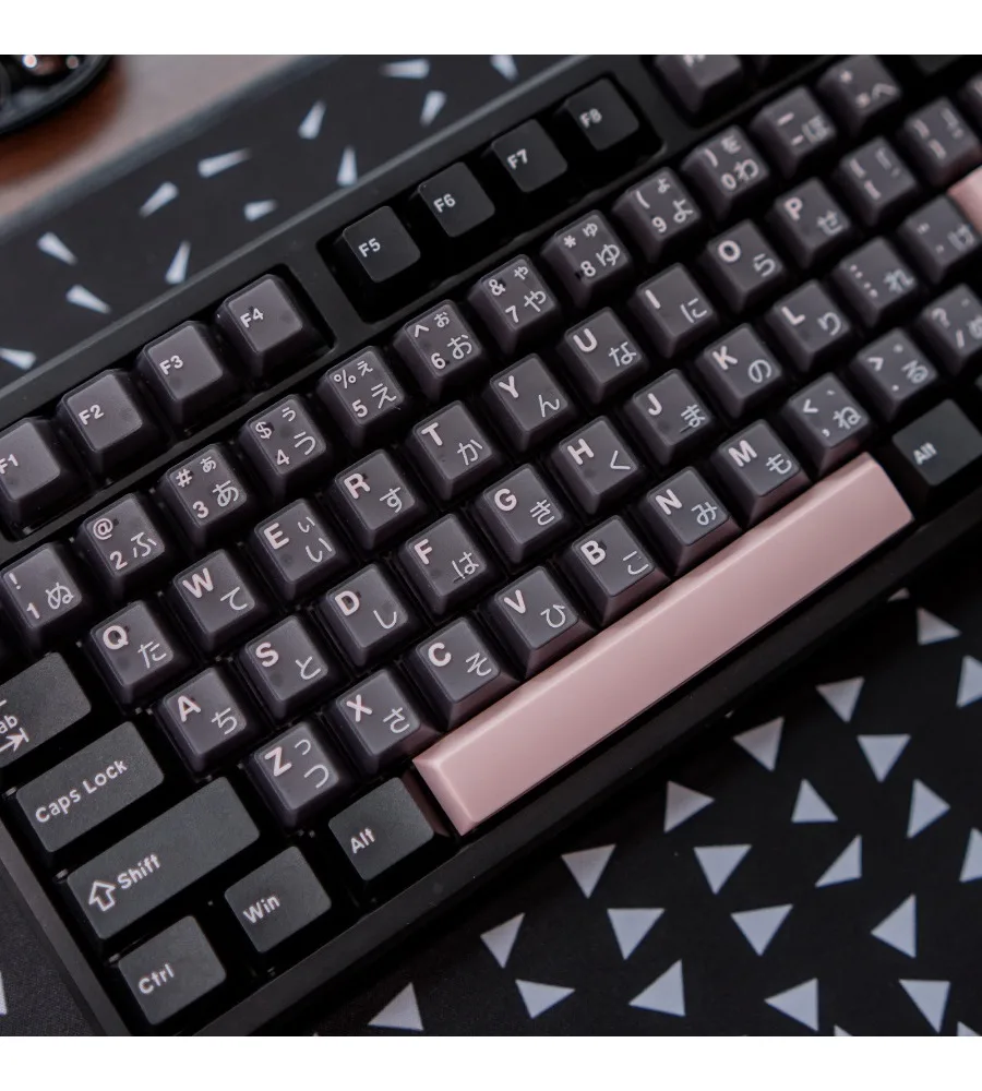 PBT + PC full set of customization original factory adaptation wooting night cherry powder semi-transparent keyboard keycap