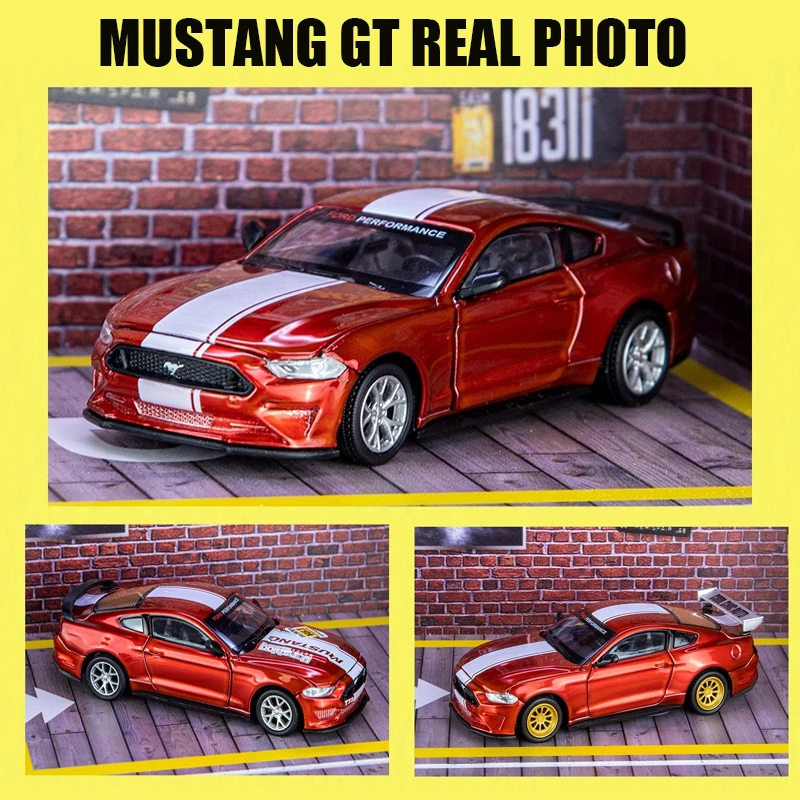 1:42 Simulation Mustang GT Diy Assembly Alloy Car Model Diecasts & Toy Vehicles Cars Decoration Collection Toys For Children Boy