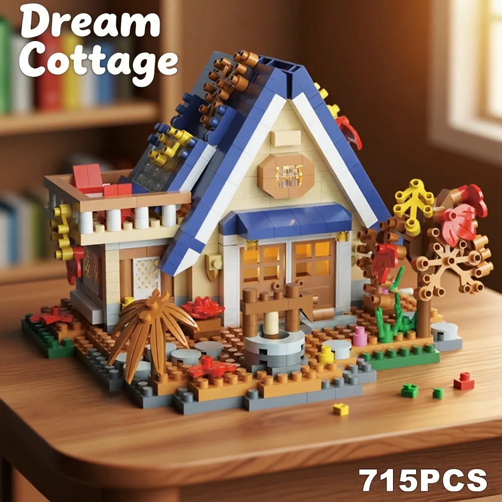 

715 Micro-Particle Healing Wooden House Set - Surprise Luxury Gift Box Set! Mini house model