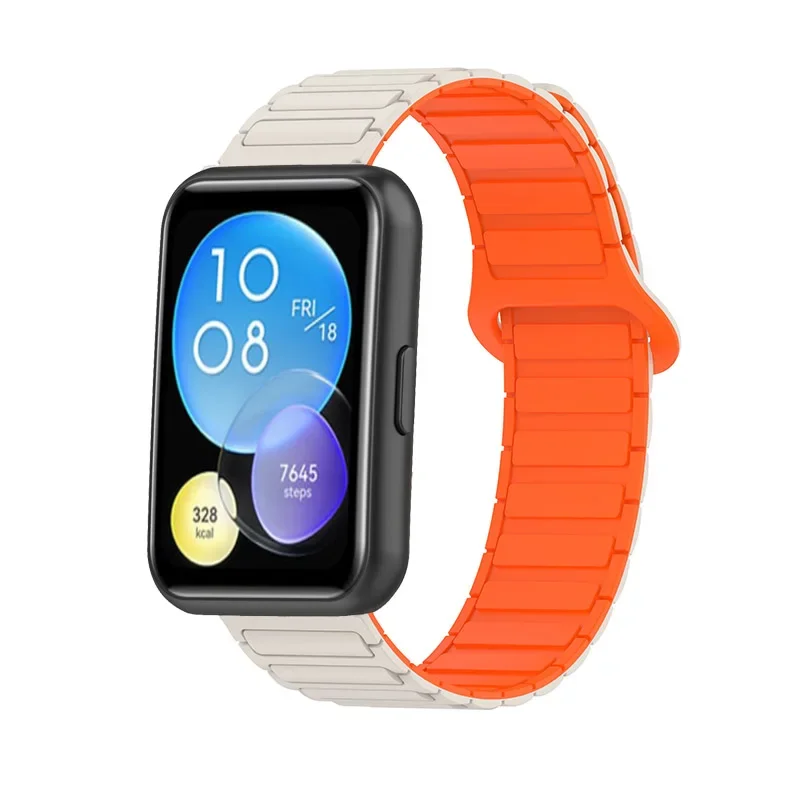Strap+Connector Sports Magnetic Silicone Band For Huawei Watch Fit-New-SE-Special Edition / Fit 2 / Fit 3 Men Women Bracelet