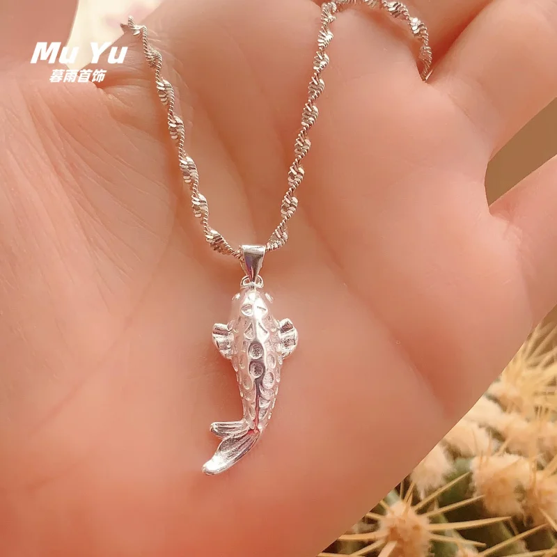 Gold-Plated Koi Pendant Clavicle Chain for Women Ethnic Style Big Fish Begonia Creative Pendant Necklace Wholesale Source