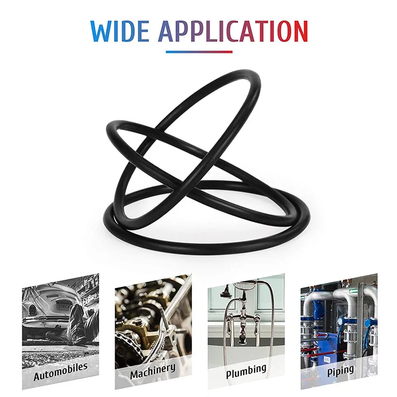 WD CS 2.62/2.65mm,NBR O Ring Sealing Gasket Nitrile Rubber Washers for Car Auto Vehicle Inner Diameter1.24--247.32mm,ID x CS