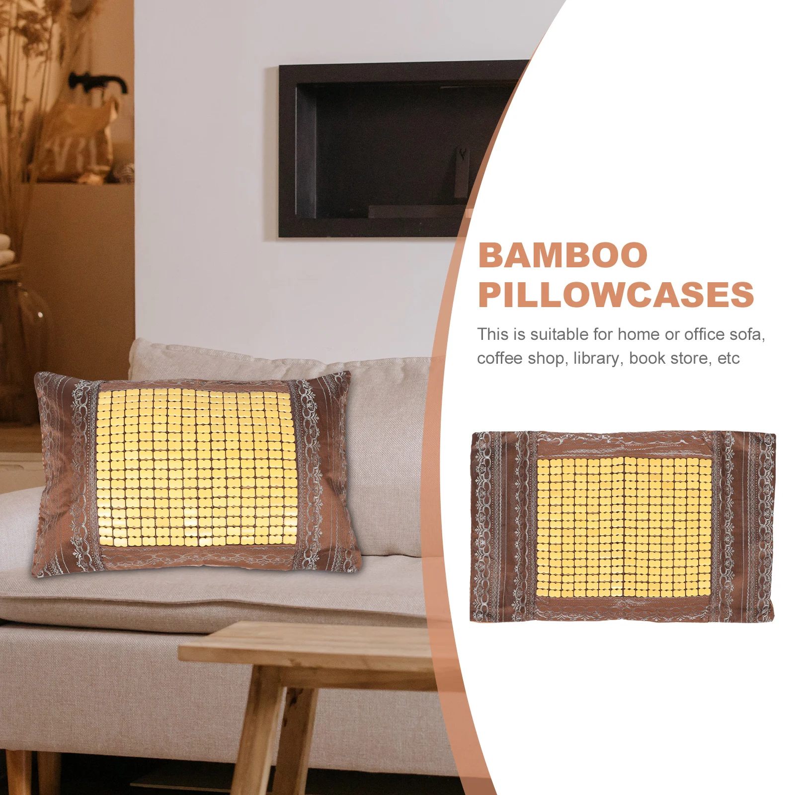 

Summer Mat Pillow Multifunctional Bamboo Pillowcase Sofa Couch Bed Pillowcases Polyester Cushion Covers Decorative Throw