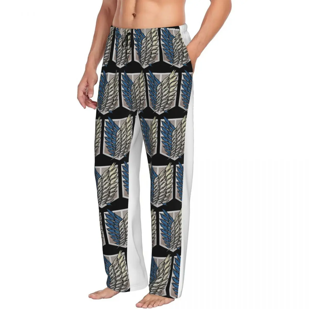 

Мужские пижамные штаны на заказ «Атака Титанов», одежда для сна с карманами