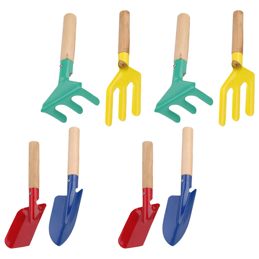 مجموعة أدوات الحديقة مجرفة يدوية أدوات حفر مجرفة مدببة مقبض خشبي أشعل النار المعدني