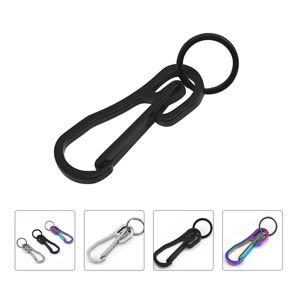 

Durable Metal Keychain Clip Rings Clamp Quick Release Snap Hook Practical Lifetime Use Backpack Keys DIY Accessories Jewelry