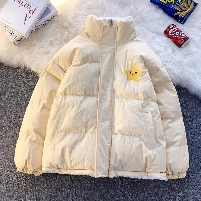 

Pochacco Kawaii Autumn Winter MINISO Anime Ins Cotton Padded Jacket Cute Cartoon Thick Student Leisure Loose Coat Gifts for Girl