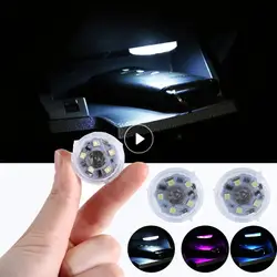 LED Touch Sensor Book Light Bedroom Wardrobe Touch Sensor Night Lamp Emergency Lights Mini Round Car Interior Light Ambient Lamp