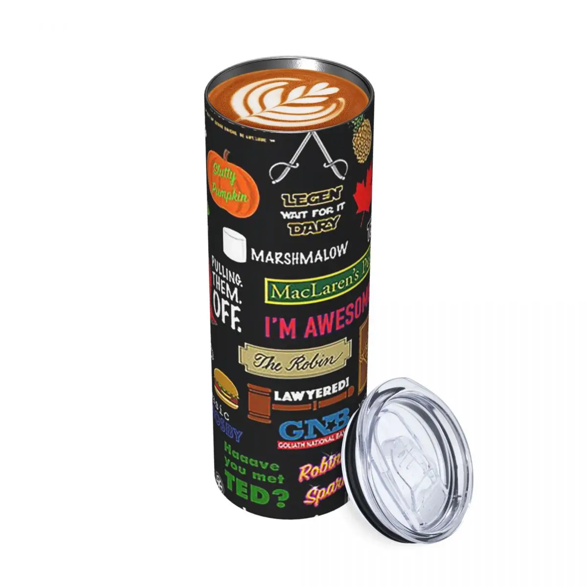 How I Met Your Mother Himym Tv Show Collag Stainless Steel Tumbler Vacuum Insulated Mugs Thermal Cold Bottle Straw With Lid 20oz