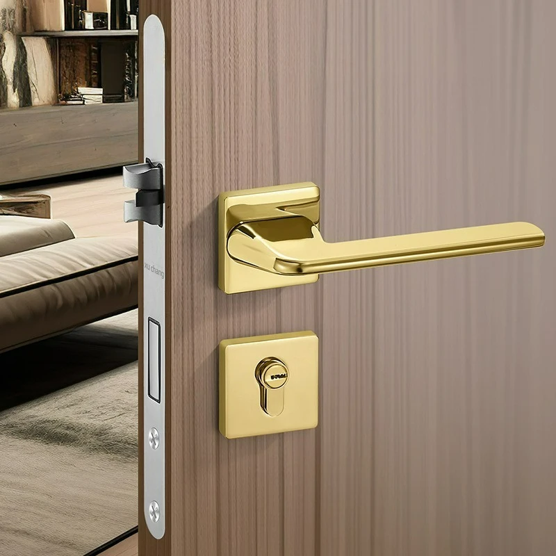 

Indoor Bedroom Door Lock, Household Wooden Door Handle, Split Silent Lock, Bathroom Handle Lock