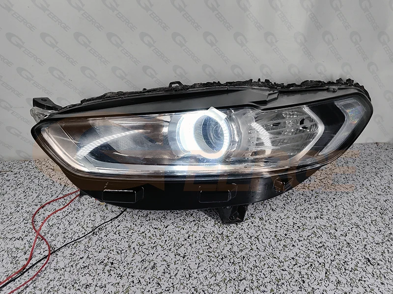 Dla Ford Mondeo Mk5 V Fusion 2013 2014 2015 2016 Ultra Bright A/W Switchback Day Light Turn Signal Led Angel Eyes Kit Halo Rings