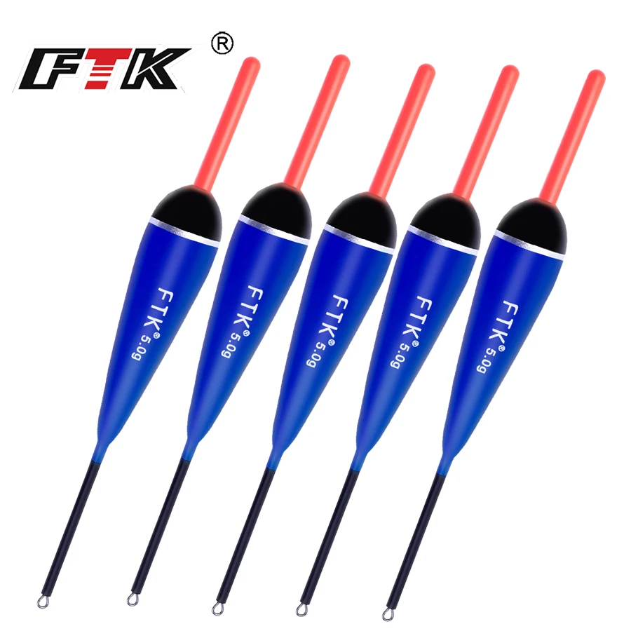 FTK 5 unids/set flotador de pesca 13cm-14,5 cm 2g-5g flotador de abeto Barguzinsky boya Vertical para accesorios de pesca de carpa aparejos
