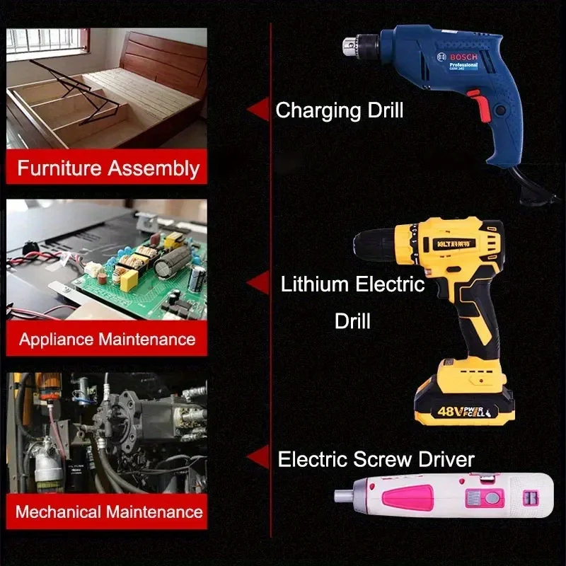 Kepala obeng elektrik, segi enam Ph0 Ph1 Ph2 Ph3 25MM untuk 1/4 inci obeng listrik Manual magnetik AntiSlip mata bor silang