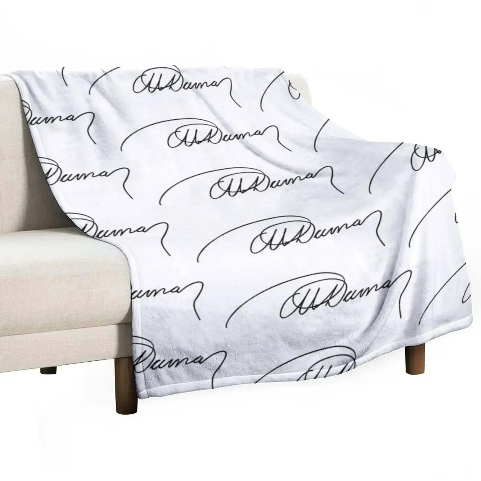 

Signature of Alexandre Dumas Throw Blanket wednesday Polar Blankets