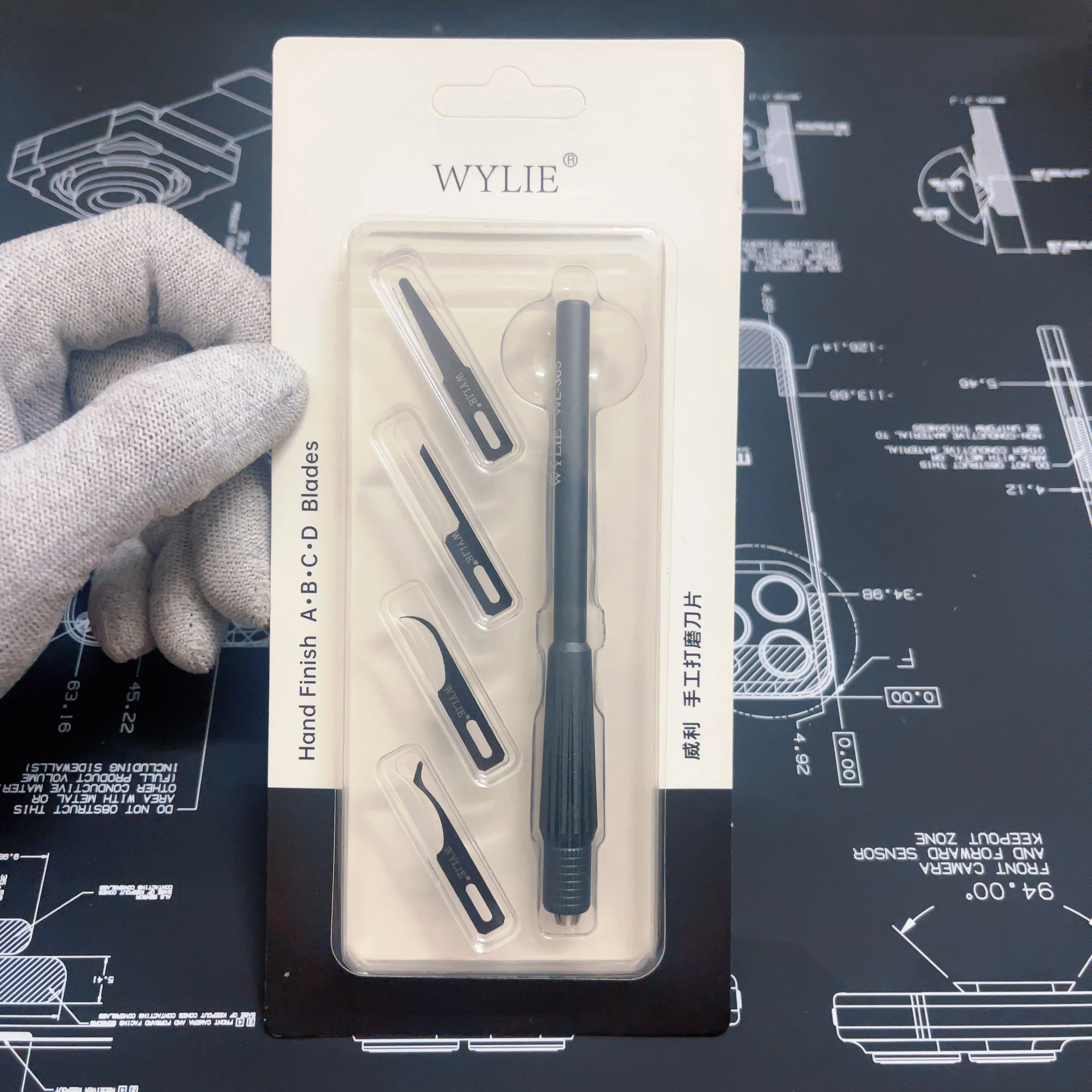 

WYLIE WL-365 4 в 1, многофункциональный ручной полированный ультратонкий набор лезвий для удаления клея материнской платы IC CPU Nand Prying Tool