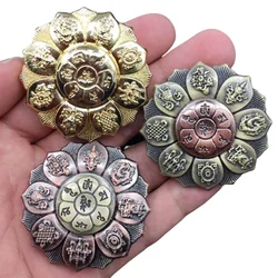 Lotus Fingertip Gyro Toy Buddha Eye Spinner Finger Gyro Lotus Wheel Bronze Fingertip Rotate Buddhist Meditation Decoration Gift