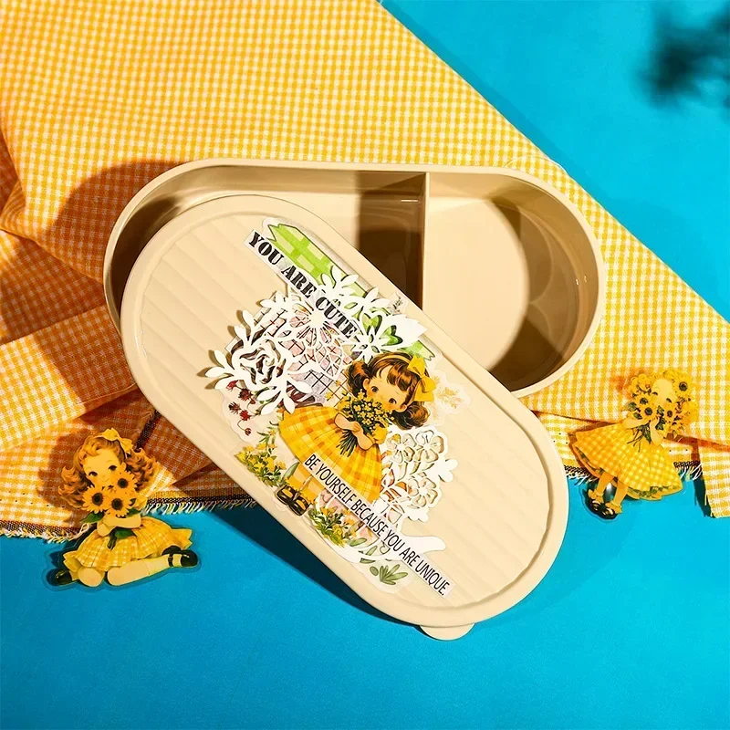 30Sheets Pack Sticker Package Fairy Tale Character Girl Handmade Collage Account Material European Base Scrapbook 163*75mm