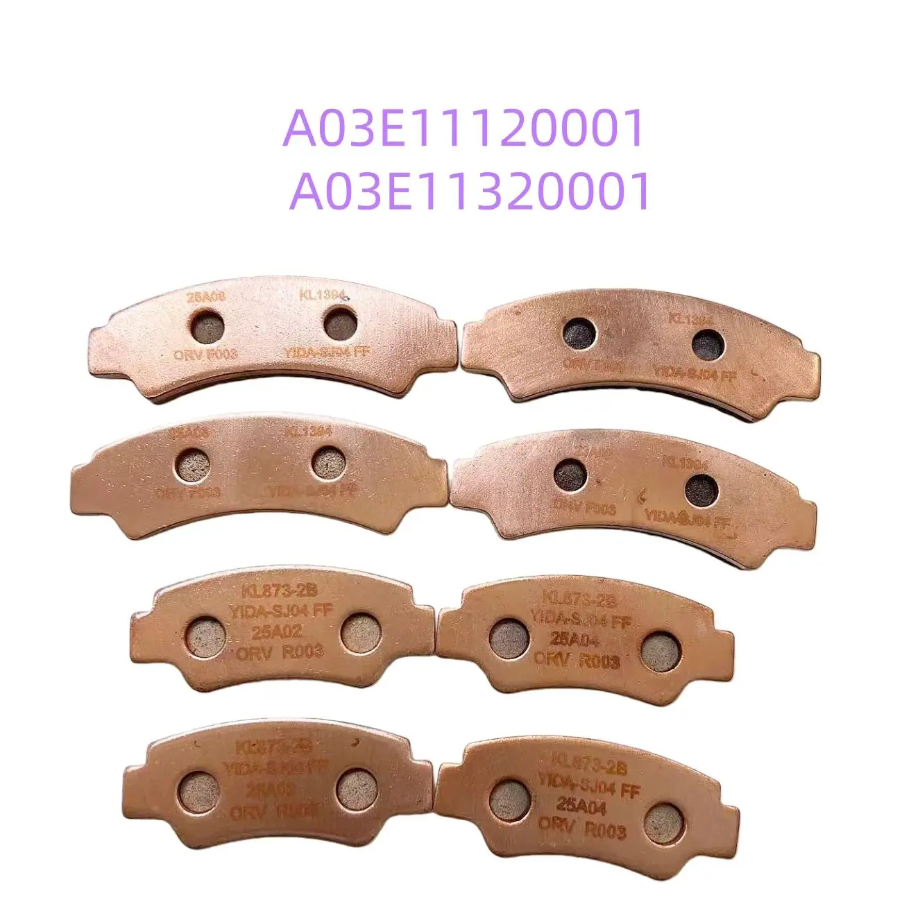 

Original Front and Rear Brake Pads A03E11120001 & A03E11320001 For Segway 600 ATV Snarler AT6 L E5 Snarler AT6 S T3b