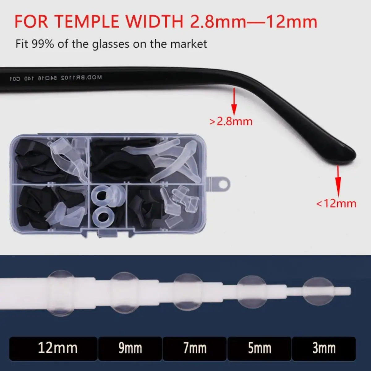 25 Pairs Eyeglasses Retainers Premium Silicone Anti-Slip Eyeglass Holder Comfort Ear Grip Hooks Protectors For Spectacle Eyewear image 2
