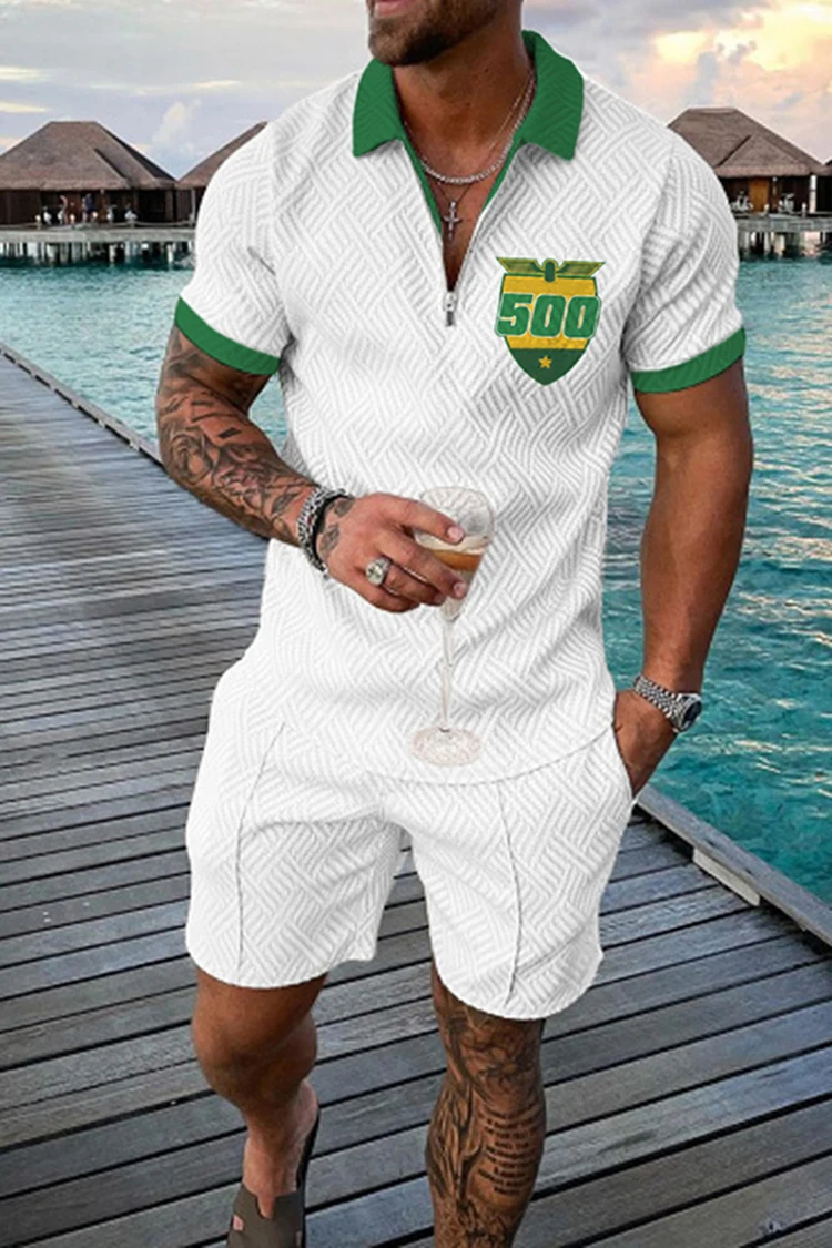 Sommer Herren Luxus Polos hirt Shorts Anzug Modetrend Trainings anzug 2 Stück Vintage Tiger Print Outfit Set männliche Freizeit kleidung – Detail 14