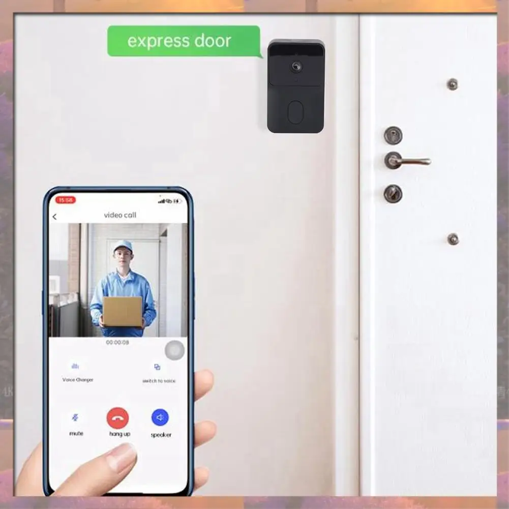 Лучшие продажи Tuya умный дверной звонок с HD ночным видением WIFI 2-сторонний домофон просмотр в реальном времени для домашней системы безопасности