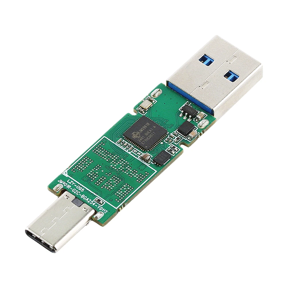 placa-de-controle-principal-usb-jms901-com-interface-tipo-c-para-soldagem-chip-usf-20-21-pcb-de-alta-velocidade-diy-unidade-usb-31-bga254