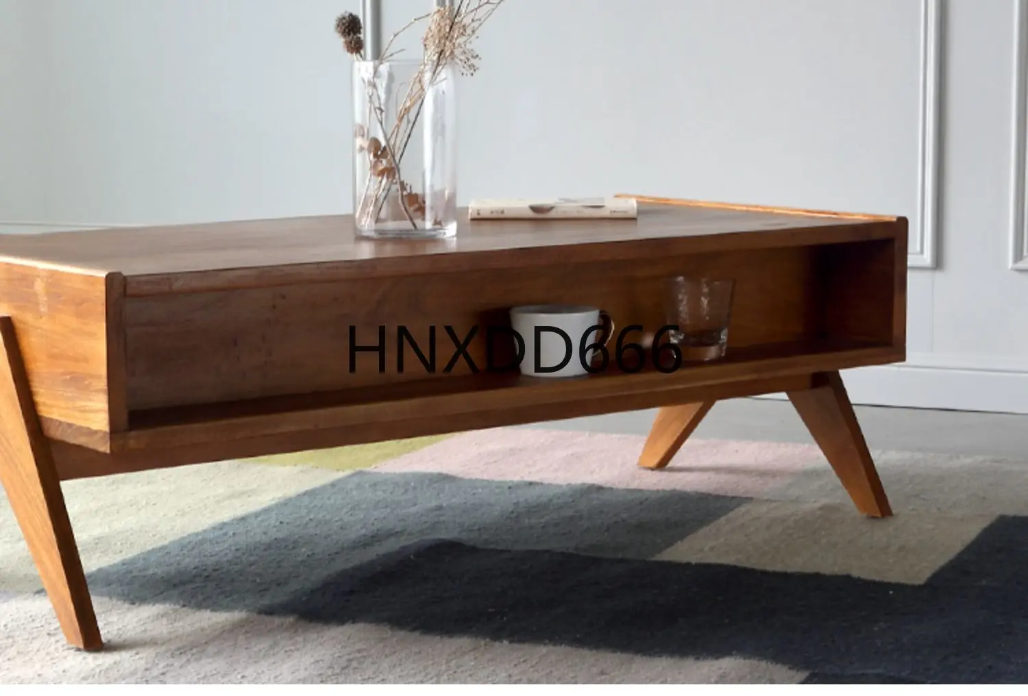 

Boxwood solid wood coffee table small apartment Nordic medieval furniture