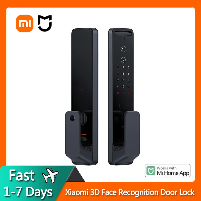 

Xiaomi Mijia Smart 3D Face Recognition Door Lock 1S Unlocking Fingerprint Scanner Bluetooth Password Intelligent Home Door Lock