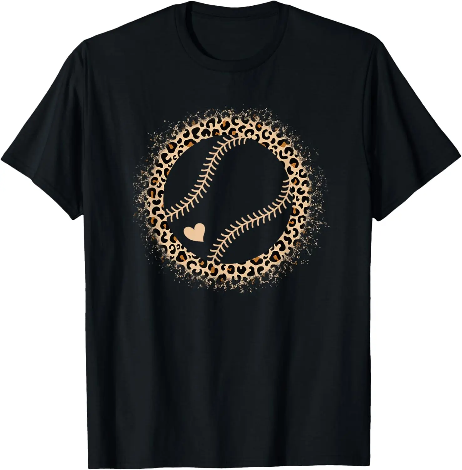 

Cute Softball Leopard Print Women Girls Softball Player T-Shirt