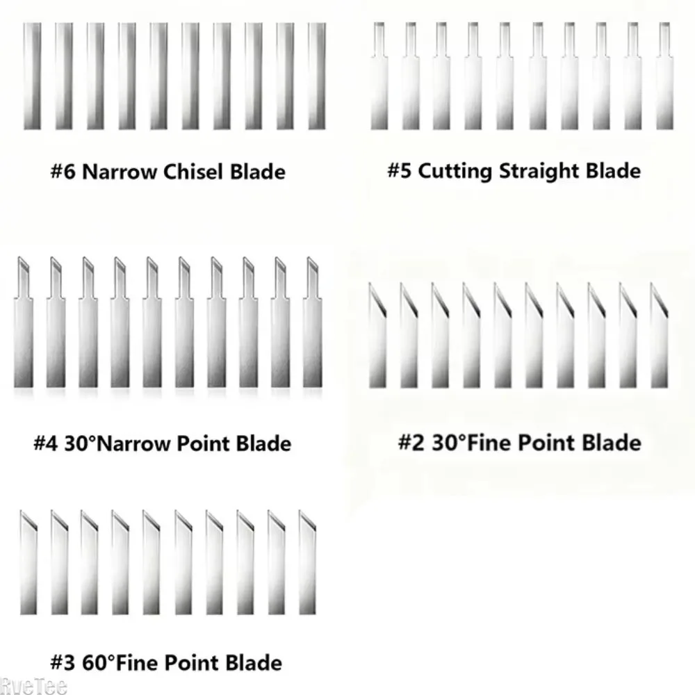 Ultrasonic Cutting Blades, 30°/60° Fine Point & Straight Chisel Replacement Blades for Y10 PRO Ultrasonic Cutting Knife