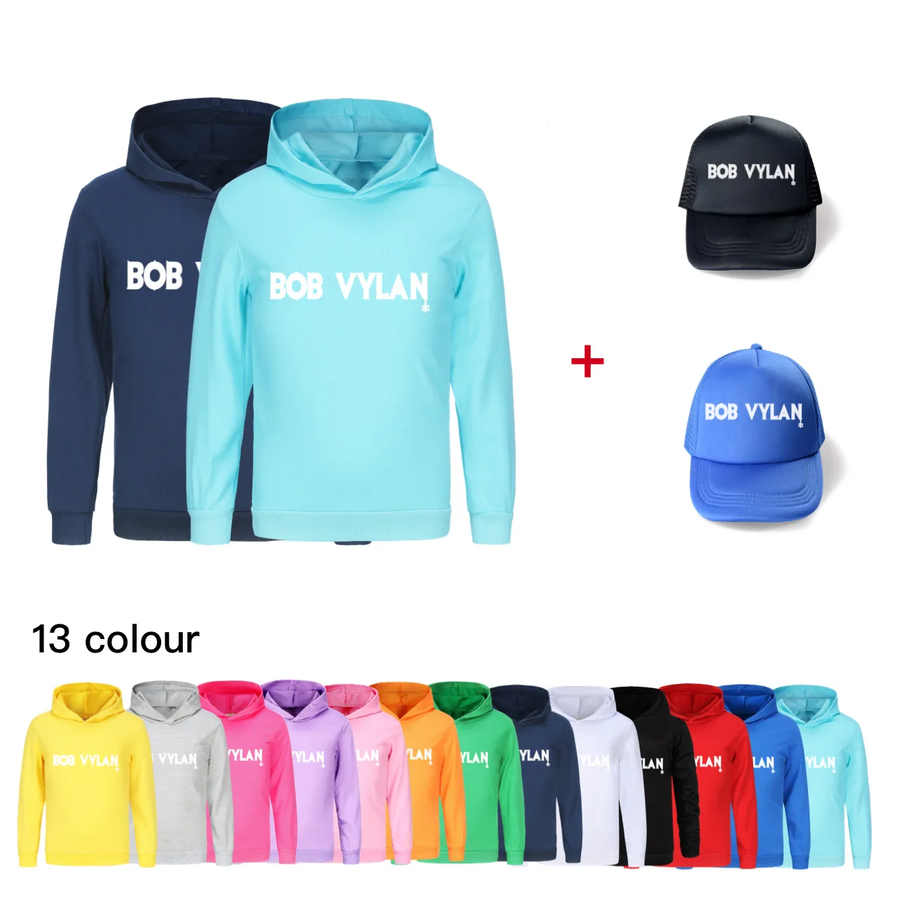 

Spring Kids Clothes Long Sleeves Hoodies Sweatshirts +Hat Fashion Bob Vylan Girls Boys Cotton Hip Hop Hoody Casual Jacket4821