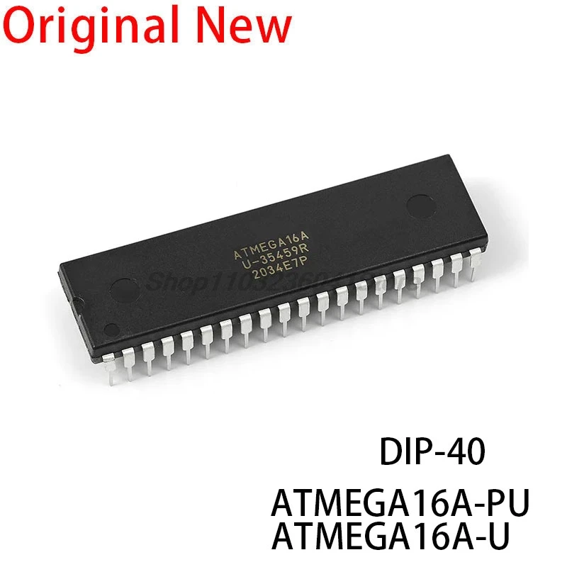 5PCS New and Original ATMEGA16A-PU ATMEGA16A ATMEGA16A-U DIP-40 Single-chip 8-bit Flash Microcontroller