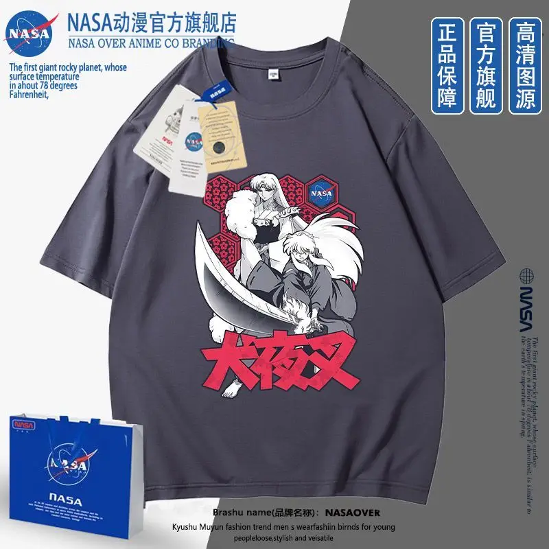 إينوياشا تي شيرت Platycodon Gowei أنيمي الطرفية قصيرة الأكمام تي شيرت الذكور والإناث ملابس الطلاب الصيف