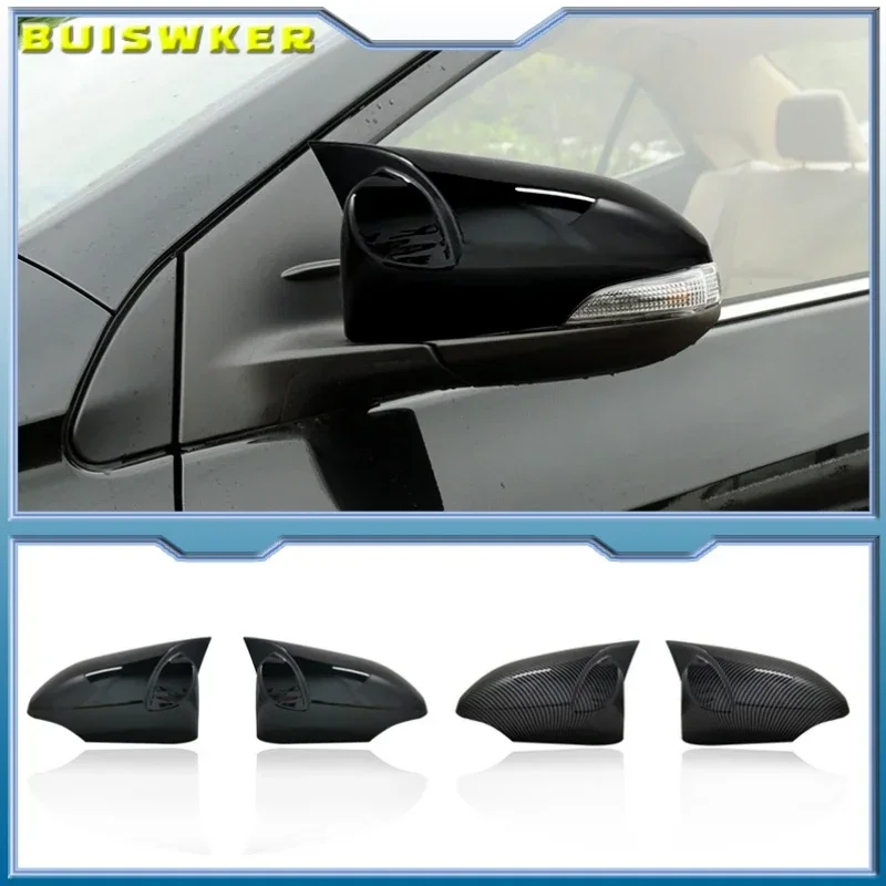 

Fit for Toyota Corolla 2014 2015 2016 2017 rearview mirror cover carbon fiber texture black decoration car accessories