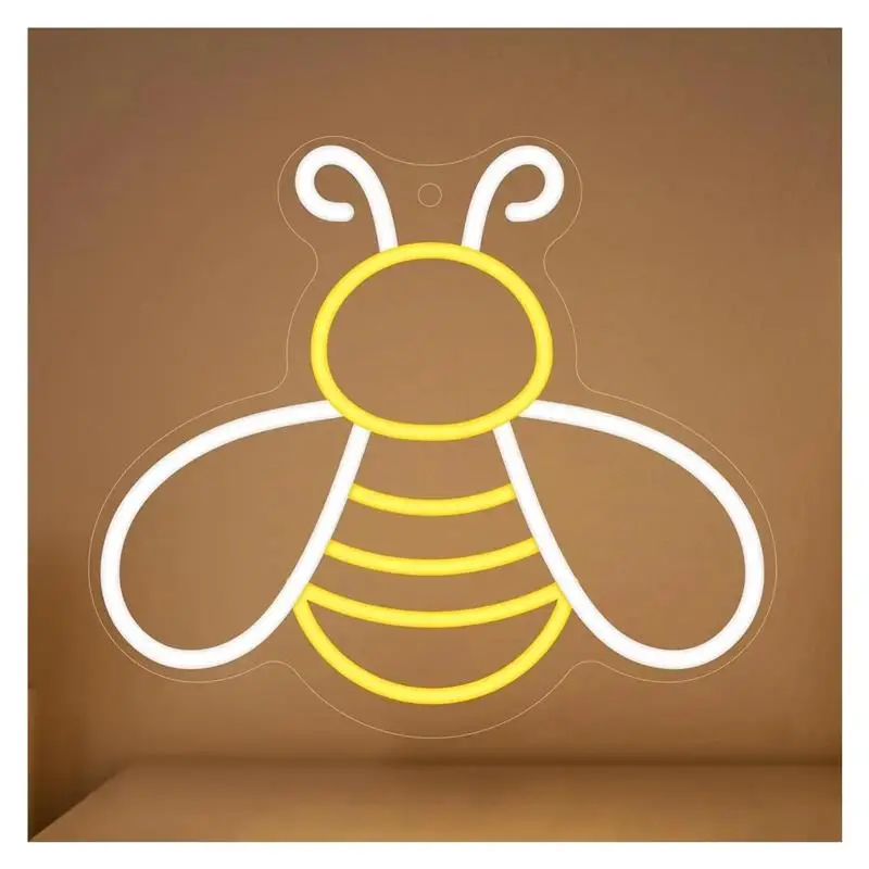 decoration-murale-en-neon-en-forme-d'abeille-lumiere-a-intensite-variable-alimentee-par-usb-pour-fete-d'anniversaire-maison-patio-hotel-chambre-d'enfants-25cm-×-22cm