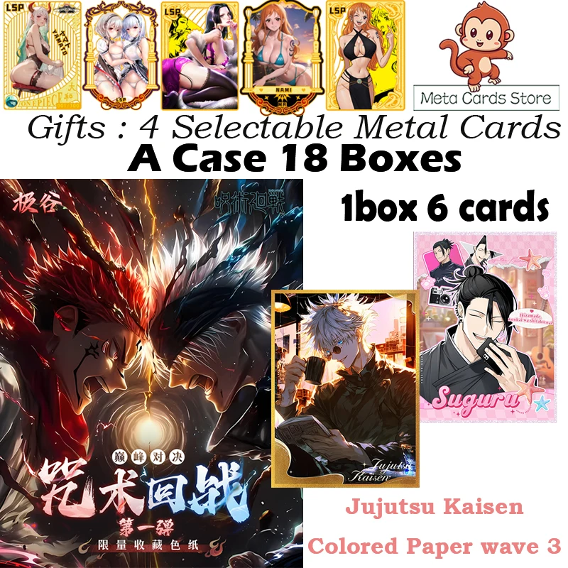 New Jujutsu Kaisen Colored Paper Board Gojo Doujin Booster Box Hobby Anime Game Card Toy Gifts Table Battle Cards