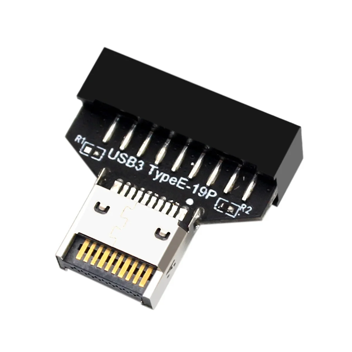 New USB3.2 Type-E 20Pin to USB 19P Chassis Front USB Type A Type C Extension Adapter for Desktop Motherboard