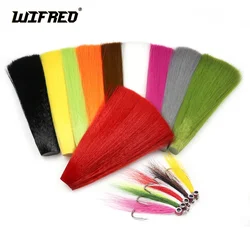 Wifreo 10 Colors Faux Bucktail Tapered Synthetic Fibers for Fly Fishing Clouser Minnows Streamers Nymphs Poppers Jig Head Lures