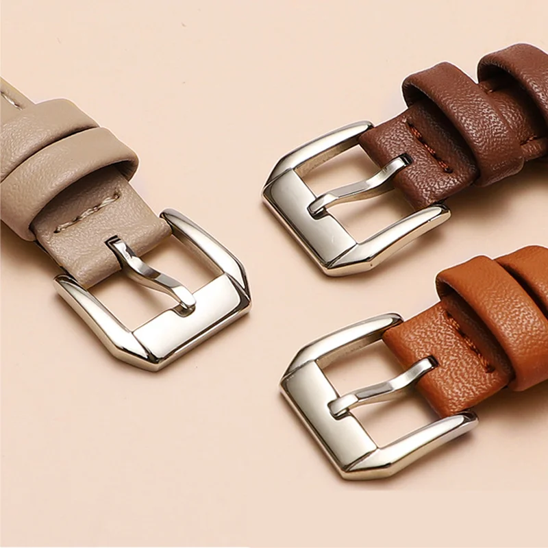 Тонкий кожаный ремешок для часов Samsung Galaxy 6/7/FE/5Pro/4 Classic/Xiaomi watchS4, браслет 20/22 мм, ремешок Redmi Watch 5 Active/Lite